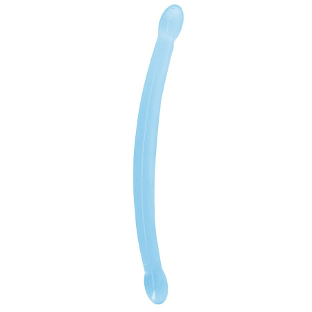 Double Gode CRYSTAL RealRock 42 x 3.5cm Bleu