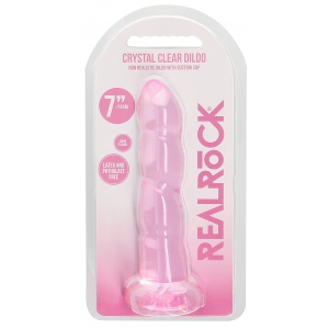 Gode TWIST CRYSTAL RealRock 16 x 4cm Rose