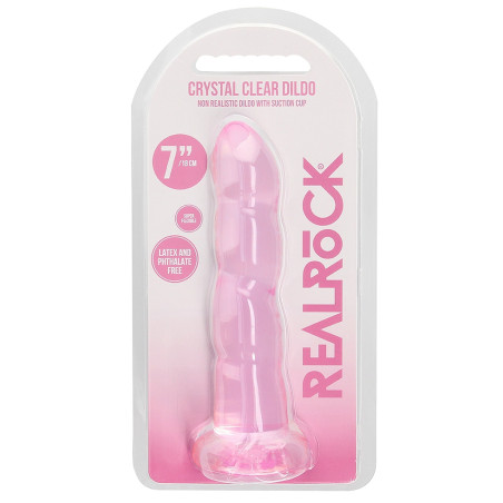 Gode TWIST CRYSTAL RealRock 16 x 4cm Rose