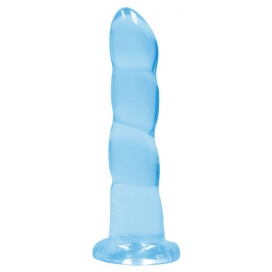 Gode TWIST CRYSTAL RealRock 16 x 4cm Bleu