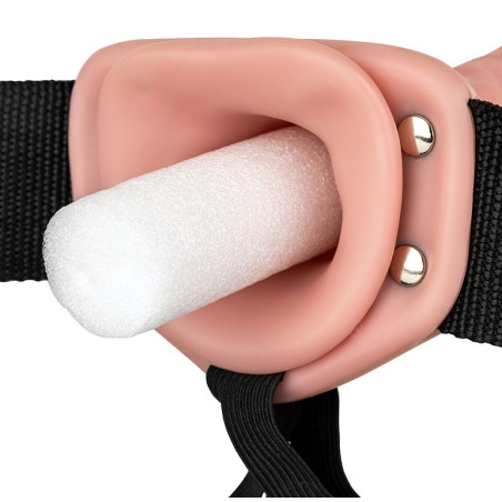 Gode ceinture vibrant HOLLOW VIBE RealRock 20 x 4.5cm