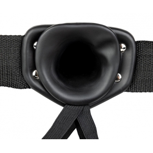 Gode ceinture vibrant HOLLOW VIBE RealRock 20 x 4.5cm Noir