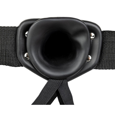 Gode ceinture vibrant HOLLOW VIBE RealRock 20 x 4.5cm Noir