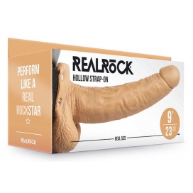 Gode ceinture creux HOLLOW STRAP ON RealRock 23 x 4.5cm Latino 2