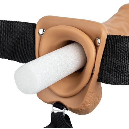 Gode ceinture creux HOLLOW STRAP ON RealRock 23 x 4.5cm Latino