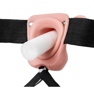 Gode ceinture creux HOLLOW STRAP ON RealRock 18 x 4.5cm