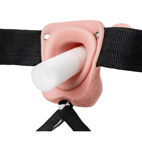 Gode ceinture creux HOLLOW STRAP ON RealRock 18 x 4.5cm