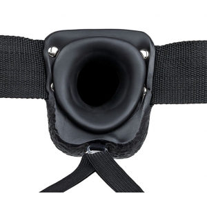 Gode ceinture creux HOLLOW STRAP ON RealRock 18 x 4.5cm Noir
