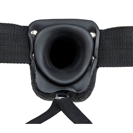 Gode ceinture creux HOLLOW STRAP ON RealRock 18 x 4.5cm Noir