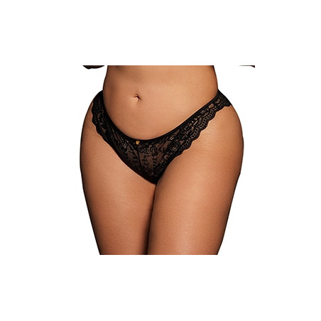 Culotte dentelle CLAIRE Grande Taille Noire