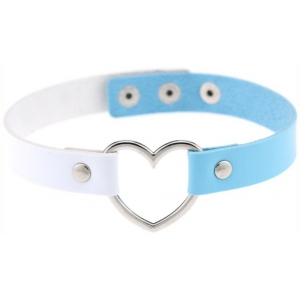Ras de cou HEART DUO Blanc-Bleu