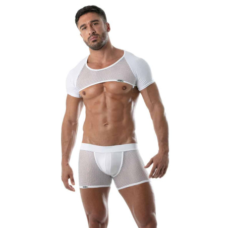 Crop Harnais CIRCUIT MESH Blanc