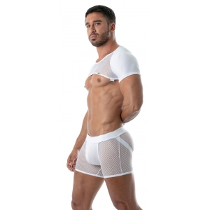 Crop Harnais CIRCUIT MESH Blanc