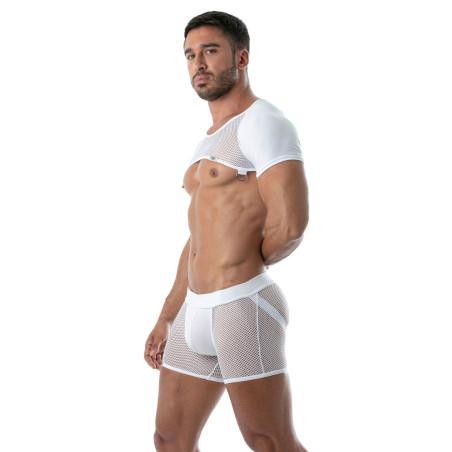 Crop Harnais CIRCUIT MESH Blanc