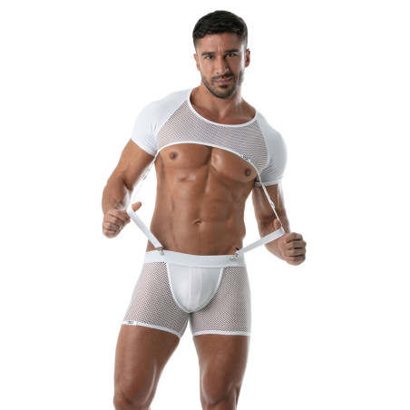 Crop Harnais CIRCUIT MESH Blanc