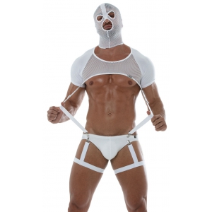 Crop Harnais CIRCUIT MESH Blanc