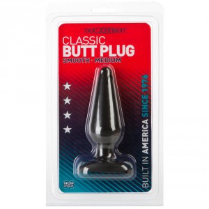Butt Plug Gay Smooth Doc Johnson 12 x 3.8 couleur noire