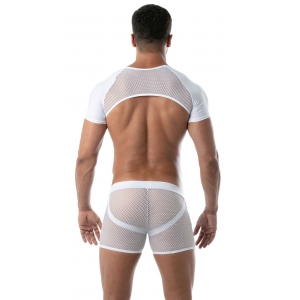 Crop Harnais CIRCUIT MESH Blanc
