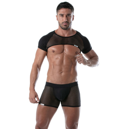Crop Harnais CIRCUIT MESH Noir