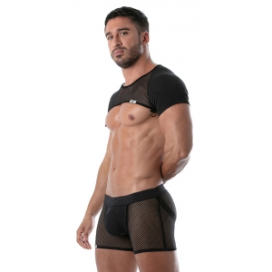 Crop Harnais CIRCUIT MESH Noir