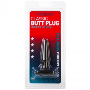 Butt Plug Anal homme Smooth de 9cm en couleur noire