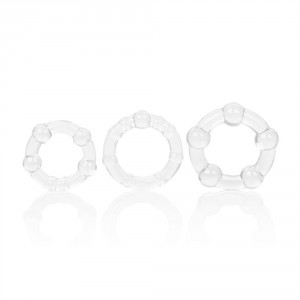 3 cockrings Balls Transparents