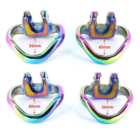 Cage de chasteté RAINBOW de 5.5 x 3.3 cm - En métal