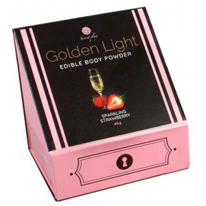 Poudre corporelle comestible GOLDEN LIGHT Vin pétillant à la Fraise 40g