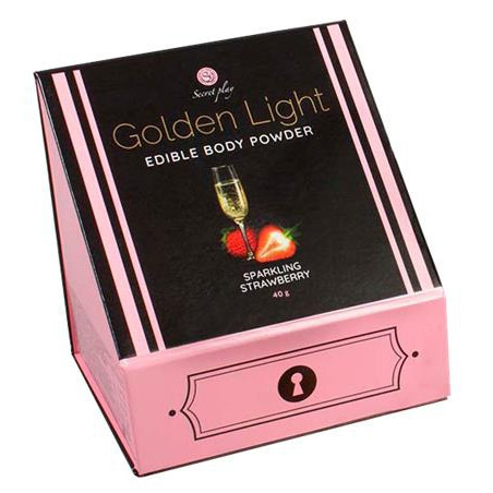 Poudre corporelle comestible GOLDEN LIGHT Vin pétillant à la Fraise 40g