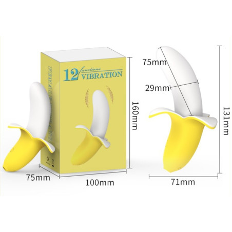 Gode vibrant HOLA BANANA 8 x 3cm