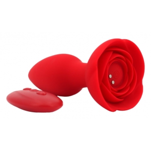 Plug Bijou Vibrant ROSE 10 x 4cm