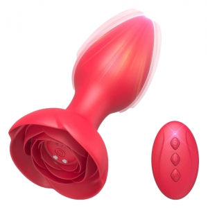 Plug Bijou Vibrant ROSE 10 x 4cm