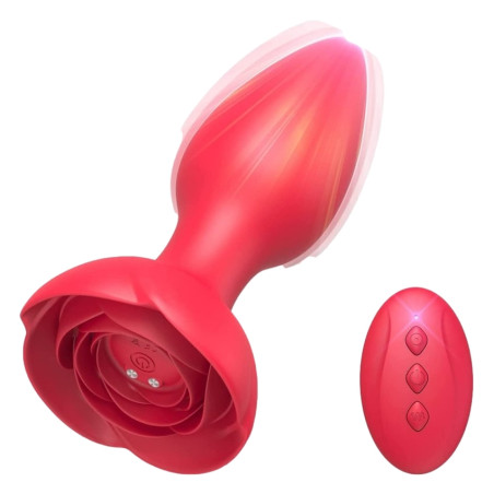 Plug Bijou Vibrant ROSE 10 x 4cm