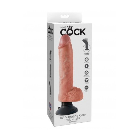 Gode vibrant King Cock 20.5 cm avec Balls Chair