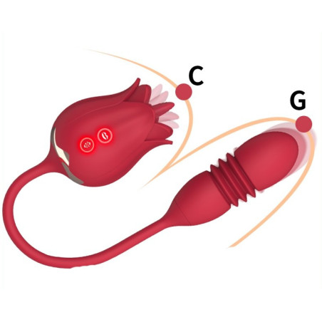 Stimulateur de clitoris et Point G ROSE EGG 9 x 3cm