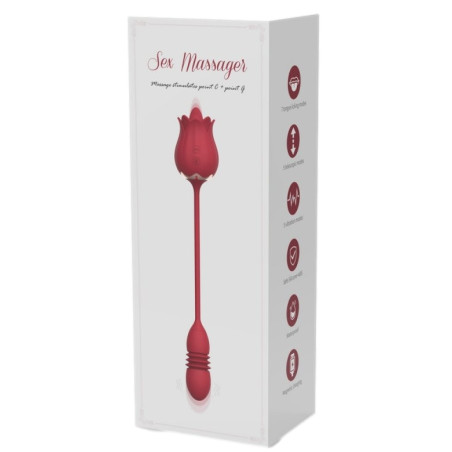 Stimulateur de clitoris et Point G ROSE EGG 9 x 3cm