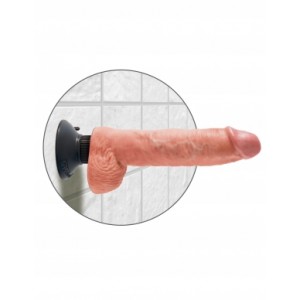 Gode vibrant King Cock 20.5 cm avec Balls Chair