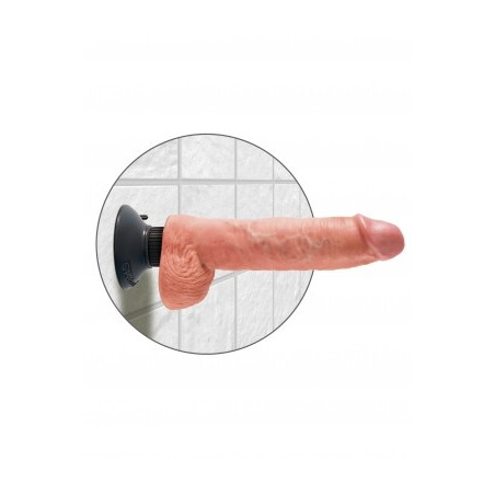 Gode vibrant King Cock 20.5 cm avec Balls Chair