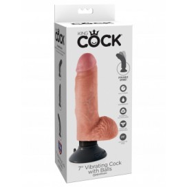 Gode vibrant avec ventouse King Cock 13.3 cm couleur chair 2