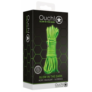Corde de bondage phosphorescente GLOW ROPE 10M