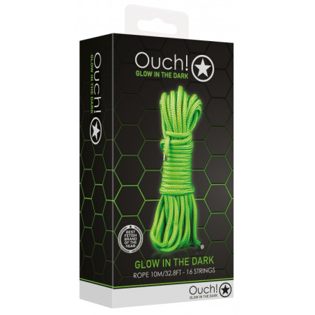 Corde de bondage phosphorescente GLOW ROPE 10M
