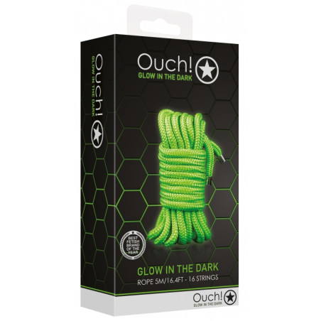 Corde de bondage phosphorescente GLOW ROPE 5M