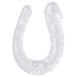 Double Gode transparent U JELLY L 17 x 4.5cm 2