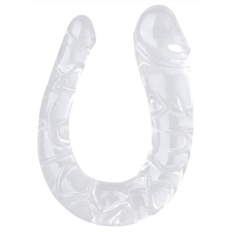 Double Gode transparent U JELLY L 17 x 4.5cm