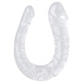 Double Gode Transparent U JELLY XL 19 x 5cm 2
