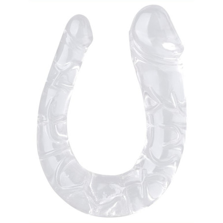 Double Gode Transparent U JELLY XL 19 x 5cm