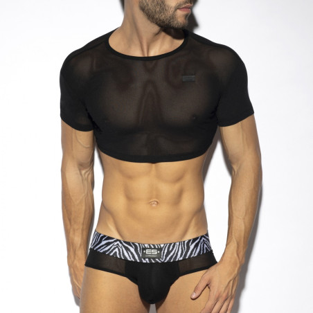 Crop Top  NET Noir