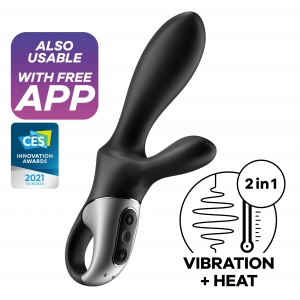 Stimulateur de prostate connecté HEAT CLIMAX + Satisfyer 11 x 3.5cm