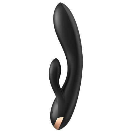 Vibro Rabbit connecté DOUBLE FLEX Satisfyer 20cm Noir