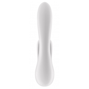 Vibro Rabbit connecté DOUBLE FLEX Satisfyer 20cm Blanc